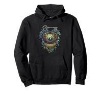Timeless Curse Steampunk Werewolf Heart Clockwork Key Pullover Hoodie