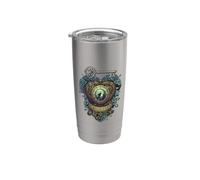 Timeless Curse Steampunk Werewolf Heart Clockwork Key Stainless Steel Insulated Tumbler