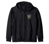 Timeless Curse Steampunk Werewolf Heart Clockwork Key Zip Hoodie