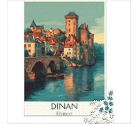 Timeless Dinan teenagers 1000 Pieces Puzzle | pretty botanical artwork for flower lovers to enjoy creating a relaxing picture in your free time to enjoy at home38x52cm