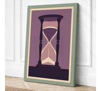 Timeless Hourglass Minimalist Canvas Wall Art Print 24x16 Inch (61 x 41 cm)