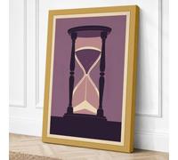 Timeless Hourglass Minimalist Canvas Wall Art Print 24x16 Inch (61 x 41 cm)