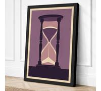 Timeless Hourglass Minimalist Canvas Wall Art Print 24x16 Inch (61 x 41 cm)