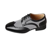Timeless Men’s Houndstooth Dress Shoe for Versatile Everyday Wear (Black, 8.5)