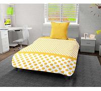 Timeless Printed Duvet 140 x 200 cm, Polka Dot, Polyester, Yellow, 140 x 200 cm