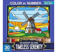 Timeless Serenity Stained Glass Color by Number: 30 Nostalgic Landscapes from the Past (Stained Glass Color By Number Collection)