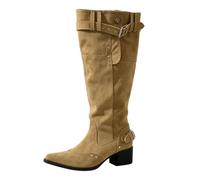 Timeless Velvet Ankle Boots For Soft Finish Adjustable Strap Pointed Toe Wide Calf Mid Design All Season Comfort Ladies' Spring And Autumn Fashion Solid Color Suede Buckle Barrel Middle