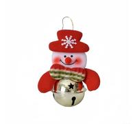 Timeless Xmas Tree Bell Ornament Iron Frame with Decorative Plastic Balls for Holiday Cheer (Snowman A)
