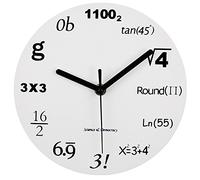 Timelike Math Clock, Unique Wall Clock Modern Design Novelty Maths Equation Clock - Each Hour Marked By a Simple Math Equation (12"(30CM))