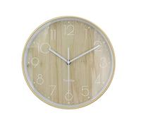 Timelike Wooden Round Wall Clock Silent & Non-Ticking Retro Wall Clock Operated for Living Room Bedroom Kitchen