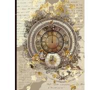 Timelines & Tangents: A Steampunk Notebook with Protected Note Space and Doodle Borders