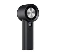 TIMEMEET Portable Hand held Fan with LED Display, 199 Speed Settings, 16H Long Battery Life Mini Hand Fan,Quiet Cooling, Compact Design Outdoor Travel Summer Gif (Black)