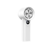 TIMEMEET Portable Hand held Fan with LED Display, 199 Speed Settings, 16H Long Battery Life Mini Hand Fan,5000mAh Battery, Quiet Cooling, Compact Design Outdoor Travel Summer Gif (White)