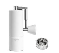 TIMEMORE Chestnut C3S PRO Manual Coffee Grinder, Stainless Steel S2C Conical Burr Coffee Grinder, Hand Coffee Grinder with Foldable Handle, Adjustable Grind Setting for Espresso to French Press, WHITE