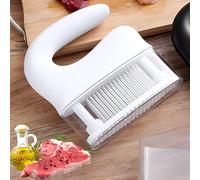 TIMENIL Meat Tenderizer, large Meat Tenderizer Tool 48 Sharp Stainless Steel Blade ，Save Labour Kitchen Tool,Meat Pounder & Hammer Alternative,Hand-held Tender Meat Stapler (white)