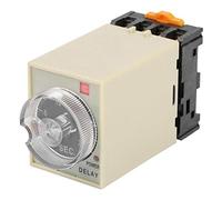 Timer Relay Knob Control Time Relay 0-30s Power Off Delay with Base AC 220V ST3PF, Relay