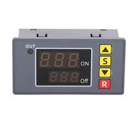 Timer Relay Module Large Screen OP CL LOP Parameters Independent Store Normally Open Time Delay Relay Switch with Reverse Connection Protection for Industrial Automation ABS (AC110V-220V)