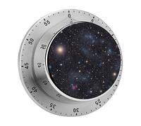 Timer,Star Clusters Galaxies Print Visual Timer Stainless Steel 60 Minute Wind Up