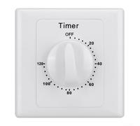 Timer Switch, Countdown for digital control Socket for Home, No Light No Constant Timing Switch Electrical Outlet Controller(120 minutes)