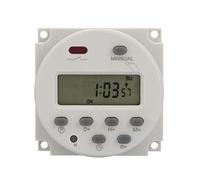 Timer Switch,Digital LCD Power Weekly Programmable Timer,1S~168h Microcomputer Time Switch Relay Manual/Auto Controller Time Switch for Electronic Control(12VDC)