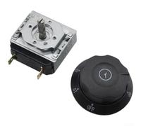 Timer Switch Knob 16A 120 Min For Steamers/Ovens(A) | 30-120 Min Settings, Loud Alarm Bell, 24Mm Shaft, 58Mm For Dial, Fits Steamers Ovens Cleaning Cabinets