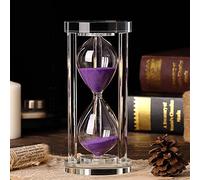 timer， Transparent Crystal Hourglass Timer Sand Clock Crafts Glass Decoration, Sandglass,15 Minutes/30 Minutes/60 Minutes,Home Desk Decor Xmas Birthday G(Blu,15 minutes(17 * 8cm))