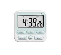 Timer with Dual Countdown Clock, Silent Study Timer for Exam For, Electronic Alarm with 24-Hour Display and Flashing Light Indicator(F)