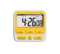 Timer with Dual Countdown Clock, Silent Study Timer for Exam For, Electronic Alarm with 24-Hour Display and Flashing Light Indicator(E)
