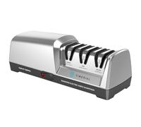 TIMERIAL Electric Knife Sharpener 3-Stage Diamond Grinding Disc 15° Precision Angle Guide for Sharpening and Polishing Kitchen Knives Made of Steel, 120 Grit and 600 Grit and 1000 Grit