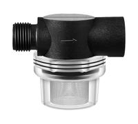 Times Mark 1/2 Inch Water Pump Strainer Filter, Twist-On Inlet Strainer with Stainless Steel Mesh, Clear Reusable Pre-Filter for Caravan, RV, Boat, Camper, Sprayer and Marine Water Systems