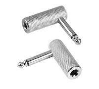 Times Mark 2PCS 6.35mm Jack Right Angle Adapter - Jack TS Right Angle Guitar Adapter, 6.35 mm TRS Audio Connector for Electric Guitars, Bass AMP, Mixers & Equalizers