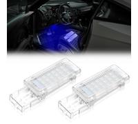 Times Mark Footwell Door Interior Lights for Golf MK5 MK6 MK7 - OEM Replacement for VW Blue SMD Foot Space LED Lights 2PCS, Waterproof and Easy Installation , Voltage is 12 V,Light power is 5W