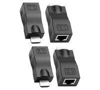 Times Mark HDMI to RJ45 Extender Kit, 2 Pairs HDMI Over Cat5e/Cat6 Ethernet Extender, 1080P HDMI Transmitter and Receiver Adapter, Plug and Play for TV, Projector, Monitor, Black