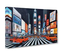 Times Square Art Painting Vol.2 Canvas Print | Gallery Wrapped 30mm Frame Wall Art | 30x20 inches | Ready to Hang | Contemporary Picture | Living Room Bedroom Lounge Office