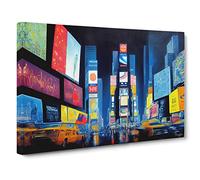 Times Square Art Painting Vol.3 Canvas Print | Gallery Wrapped 30mm Frame Wall Art | 30x20 inches | Ready to Hang | Contemporary Picture | Living Room Bedroom Lounge Office