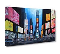 Times Square Art Painting Vol.4 Canvas Print | Gallery Wrapped 30mm Frame Wall Art | 30x20 inches | Ready to Hang | Contemporary Picture | Living Room Bedroom Lounge Office