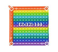 Times Table 12x12&12+12 Math Fidget Toy, Multiplication Popper, Educational Rainbow Math Sensory Tool for Teachers and Students, Stress Relief Toy