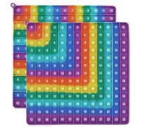 Times Table, 12x12 Math Fidget Toy Times Table and Addition Maths Toy Multiplication Tables Educational Rainbow Fidget Toys Sensory Fidgets Toys for Classroom, Home and Stress Relief