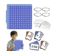 Times Table Math Games, Math Learning Kit, Arithmetic Practice Set, Maths Flash Cards With Silicone Multiplication Chart And Instructional Cards, Educational Learning Toy With Board For Kids Ages 1-6