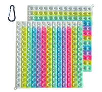 Times Table Poppet 12x12 Math Fidget Toy Double Side Multiplication Popper Addition Poppet Fidget Toy Relieve Stress and Anxiety 12x12&12+12 (White edged macaron 1-144)