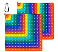 Times Table Poppet 12x12 Math Fidget Toy Double Side Multiplication Popper Addition Poppet Fidget Toy Relieve Stress and Anxiety 12x12&12+12 (Orange Dot Design 1-144)