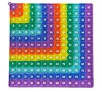 Times Table Poppet 12x12 Math Fidget Toy Multiplication Popper Fidget Toy Relieve Stress and Anxiety 12x12 for Classroom and Home Use(Purple dot right angle 1-144)