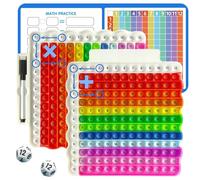 Times Table Poppet 12x12 Math Fidget Toys for Kids Double Side Multiplication and Addition Popper Addition Poppet Fidget Toy Relieve Stress and Anxiety 12x12&12+12 Interactive Math Practice Kit