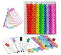 Times Table Poppet 12x12 Math Fidget Toys for Kids Multiplication Times Tables Poster Fidget Toy Relieve Stress and Anxiety 12x12 Math Tool Interactive Math Practice Kit for Classroom and Home Use