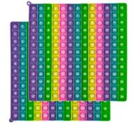 Times Table Poppet 12x12,Multiplication Learning Toy and Stress Relief Fidget Popper, 12x12&12+12 Dual Side Math Sensory Toy for Kids Ages 5-7, Fun Classroom and Home Educational Gift (Vertical Bars)