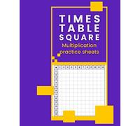 Times table square: Multiplication practice sheets