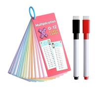 Times Tables Flash Cards, 0-12 Multiplication Flashcards with 2 Dry Erase Markers for 1st to 3rd Grade Multiplication Game Classroom and Home Fun Math Games
