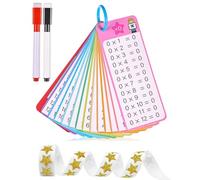 Times Tables Flash Cards, Gold Star Reward Stickers