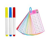 Times Tables Flash Cards, Multiplication Flash Cards, 1-12 Times Tables with 2 Dry Erase Markers, Educational Math Flashcards for Grades 1 to 3 Multiplication Family Fun Math Games, 15 Cards