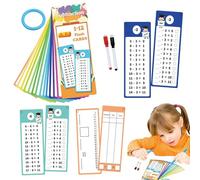 Times Tables Flash Cards - Multiplication Table Cards,Double-Sided Interactive Learning Game With 2 Dry Erase Pens For Classroom, Home School